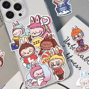 80-Pack Labubu Collector Stickers POP MART DIY & Customization Lot